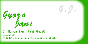 gyozo jani business card